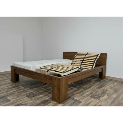 Zdravotní polohovací postel Smaragd - masiv, dub foto