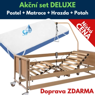 Polohovací postel pro seniory Akční set Deluxe foto